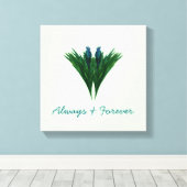 Blauwe Thistle - Altijd en altijd - Canvas Afdruk (Insitu (Houten vloer))