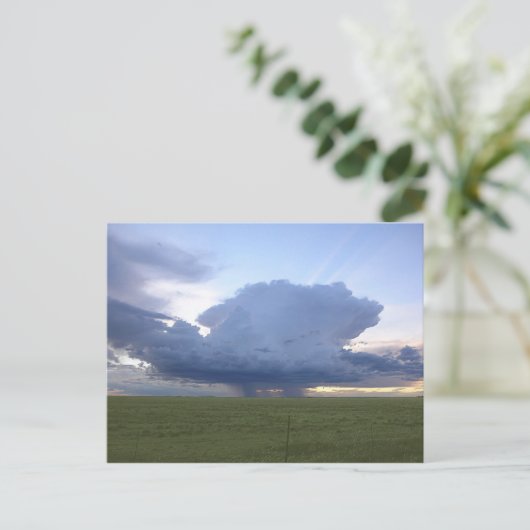 Blauwe Thunderhead Briefkaart (Staand voorkant)