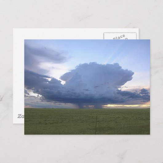 Blauwe Thunderhead Briefkaart (Voorkant / Achterkant)