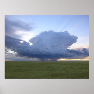 Blauwe Thunderhead Poster