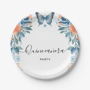 Blauwe Tiara Familie Latina Girly Spaans Quinceane Papieren Bordje