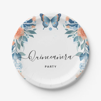 Blauwe Tiara Familie Latina Girly Spaans Quinceane Papieren Bordje