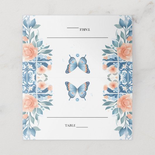 Blauwe Tiara Familie Latina Girly Spaans Quinceane Plaatskaartje (Buitenkant ongevouwen)