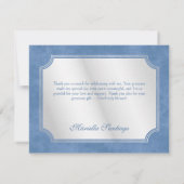 Blauwe Tiara kroon Elegante Quinceanera Bedankkaart (Achterkant)