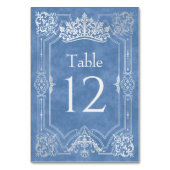 Blauwe Tiara kroon Elegante Quinceanera Kaart (Voorkant)