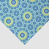 Blauwe Tie Dye Mandala Patroon - Weefselpapier Tissuepapier (Detail)