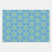 Blauwe Tie Dye Mandala Patter Wrapping Papiervelle Inpakpapier Vel (Voorkant 2)