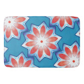 Blauwe, tien stub sterren kaleidoscoop in zacht gl badmat (Voorkant)