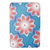 Blauwe, tien stub sterren kaleidoscoop in zacht gl badmat (Voorkant Verticaal)