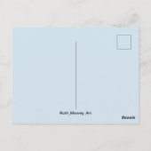 Blauwe tiervogel briefkaart (Achterkant)
