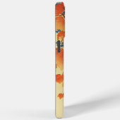 Blauwe tiervogel, Paulownia tak, rode herfstblader Case-Mate iPhone Case (Achterkant / Rechts)