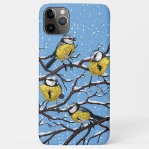 Blauwe tietvogels in de winter Case-Mate iPhone case