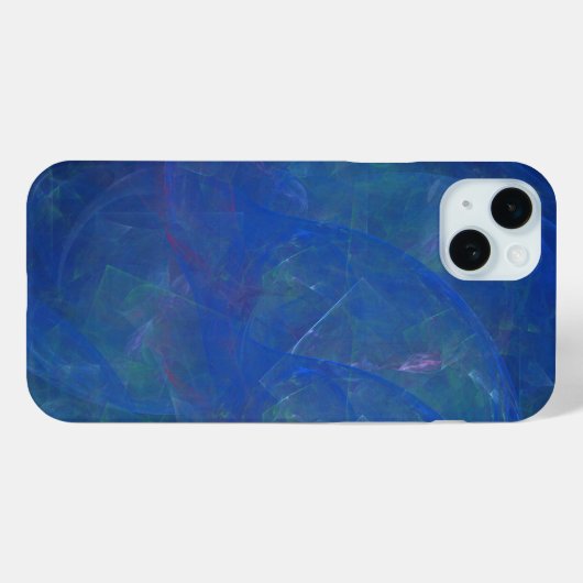 Blauwe Tiffany steen abstracte kunst Case-Mate iPhone Case (Achterkant (horizontaal))
