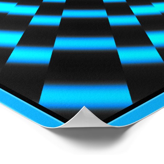 Blauwe-tijdtunneloptische illusie poster (Hoek)