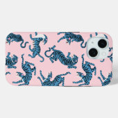 Blauwe Tijger Aziatisch Patroon Case-Mate iPhone Case (Achterkant (horizontaal))