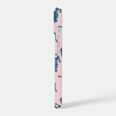 Blauwe Tijger Aziatisch Patroon iPhone 15 Case (Linkerkant)