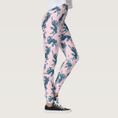 Blauwe Tijger Aziatisch Patroon Leggings (Rechts)