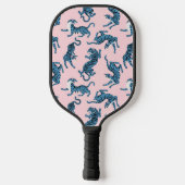 Blauwe Tijger Aziatisch Patroon Pickleball Paddle (Achterkant)