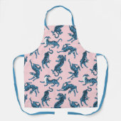 Blauwe Tijger Aziatisch Patroon Schort (Voorkant)