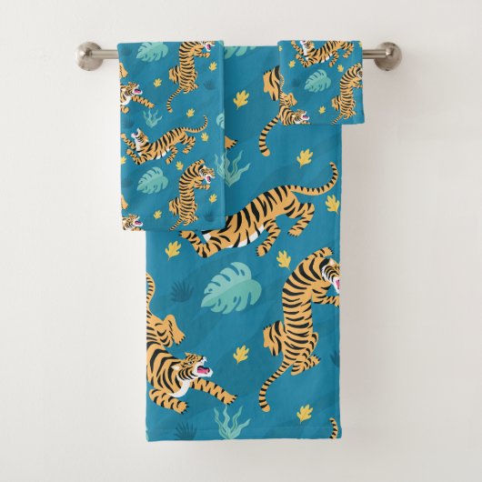 Blauwe Tijger Bad Handdoek (Insitu)