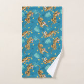Blauwe Tijger Bad Handdoek (Handdoek)