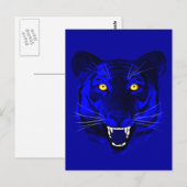 Blauwe tijger briefkaart (Voorkant / Achterkant)