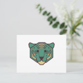 Blauwe tijger briefkaart (Staand voorkant)
