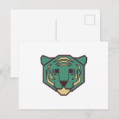 Blauwe tijger briefkaart (Voorkant / Achterkant)