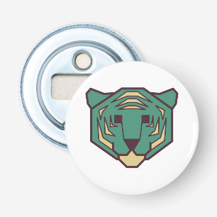 Blauwe tijger button flesopener