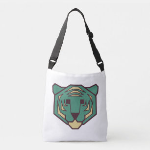 Blauwe tijger crossbody tas