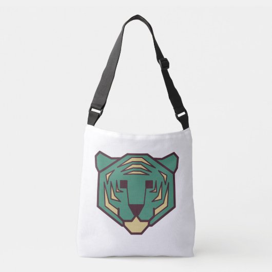 Blauwe tijger crossbody tas (Voorkant)