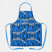 Blauwe Tijger Dier Huid Patroon Ontwerp Schort (Voorkant)
