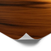 Blauwe tijger en roze bloemen poster (Hoek)