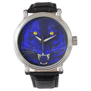 Blauwe tijger horloge