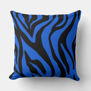 Blauwe Tijger/Lichtblauw Omkeerbaar Kussen