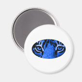 Blauwe Tijger Ogen Het Museum Zazzle Geschenken Magneet (Voorkant / Achterkant)