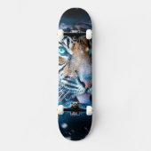 Blauwe tijger persoonlijk skateboard (Voorkant)