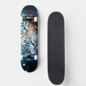 Blauwe tijger persoonlijk skateboard (Voorkant)