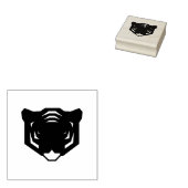 Blauwe tijger rubberstempel (Gestempeld)