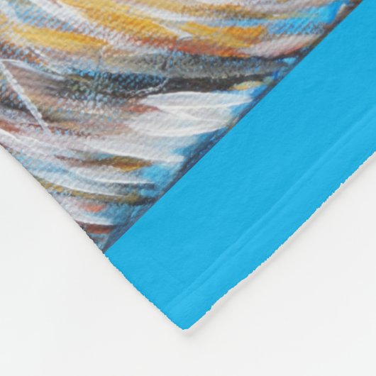 Blauwe tijger schilderen fleece deken (Hoek)
