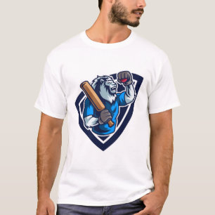 Blauwe tijger t-shirt