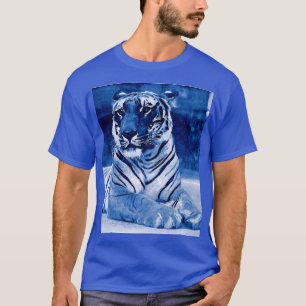 Blauwe tijger t-shirt