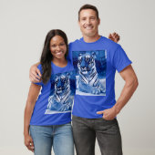 Blauwe tijger t-shirt (Unisex)