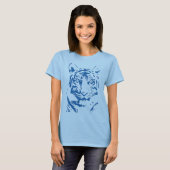 Blauwe tijger t-shirt (Voorkant volledig)
