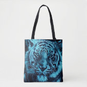 Blauwe tijger tote bag (Voorkant)