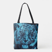 Blauwe tijger tote bag (Achterkant)