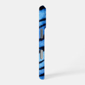 blauwe tijgerhuid textuur iPhone hoesje (Rechterkant)