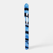 blauwe tijgerhuid textuur iPhone hoesje (Linkerkant)