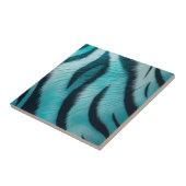 blauwe tijgerstreep tegeltje (Zijkant)