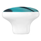 Blauwe tijgerstrepen keramische knop (Zijkant)